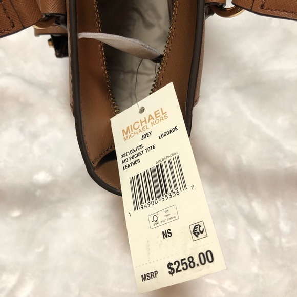 Michael KORS Joey Md Pocket Leather Tote - Picture 8 of 8